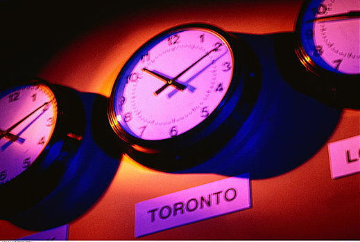 钟表,展示,多伦多,时间