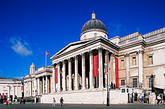国家美术馆,特拉法尔加广场,伦敦,英格兰