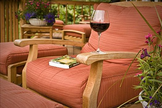 葡萄酒,书本,客人,折叠躺椅,区域,湾,阿拉斯加