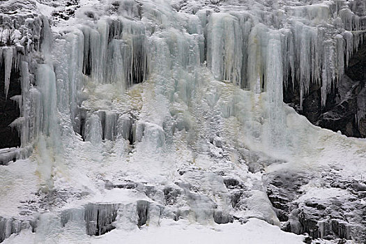 冰,瀑布,冰柱,挪威,欧洲