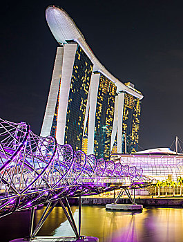 新加坡螺旋桥与金沙酒店