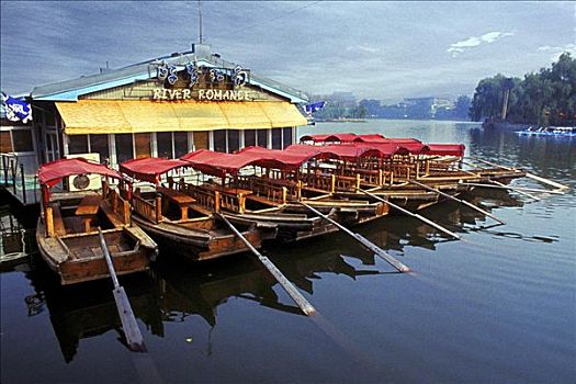 游览船,湖,北京,中国