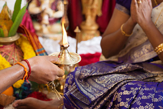 传统,印度,祈祷,仪式