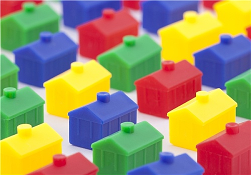 彩色,玩具,房子