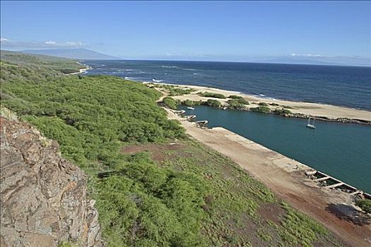 夏威夷,莫洛凯岛,港口,西南海岸,岛屿