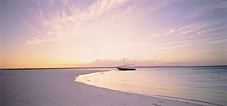 渔船,海滩,桑给巴尔岛,坦桑尼亚