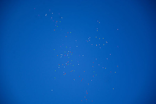 气球背景,气球天空,放飞气球