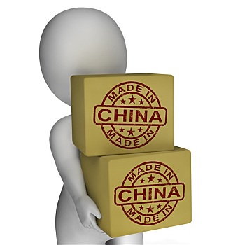 中国制造,盒子,中国,商品