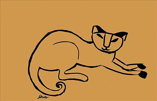 暹罗猫,2008年,电脑制图