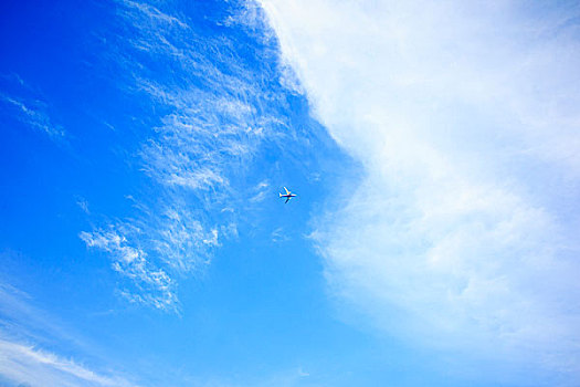 蓝天白云飞机