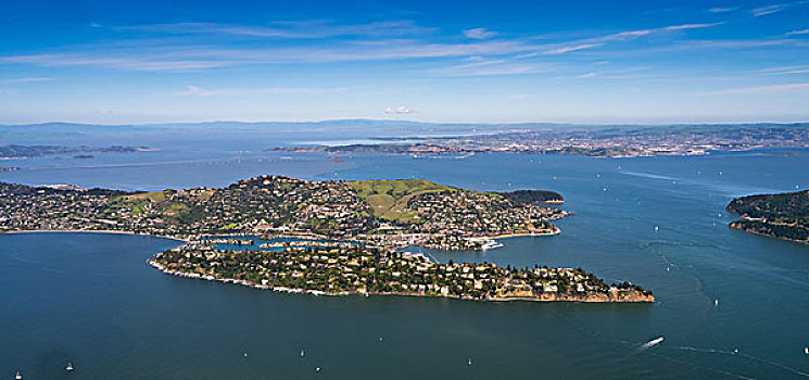 航拍,观景楼,半岛,旧金山湾,区域,加利福尼亚,美国,北美