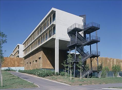 大学,倾斜,风景