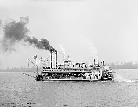 河船,密西西比河,美国,船,运输,历史