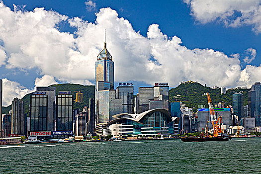 香港,会展中心港岛建筑群,维港