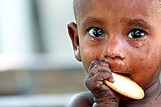 饥饿,孩子,吃,饼干,孟加拉,2009年