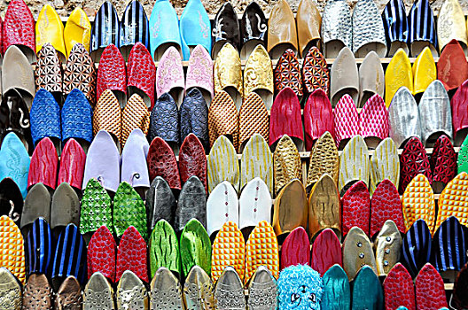 特色,摩洛哥,拖鞋,露天市场,麦地那,历史,城镇中心,舍夫沙万,北方,非洲