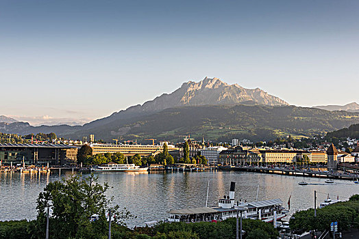 风景,老城,湖,琉森湖,瑞士