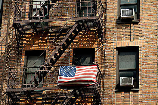 美国国旗,户外,公寓,建筑,切尔西,曼哈顿,纽约,美国