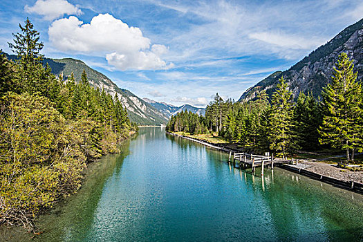 风景,清晰,湖,秋天,奥地利