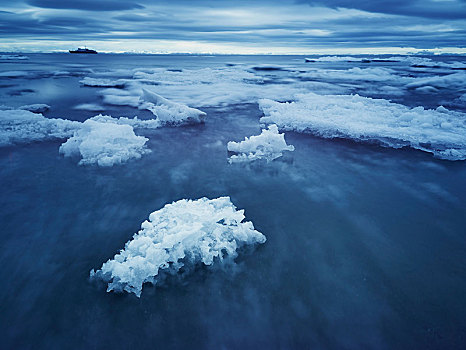 浮冰,斯匹次卑尔根岛,岛屿,斯瓦尔巴群岛,斯瓦尔巴特群岛,挪威,欧洲