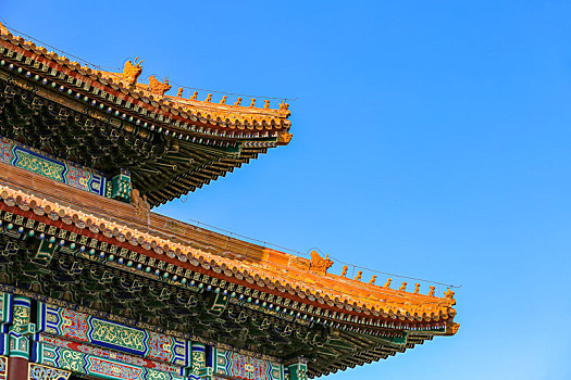 北京故宫太和门屋顶脊兽