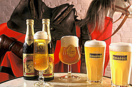 北方,构图,玻璃杯,啤酒瓶