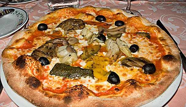 意大利,卡莫利,比萨饼,蔬菜