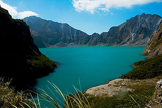 山,火山湖,三描礼士,喷发,火山,菲律宾,八月,2007年