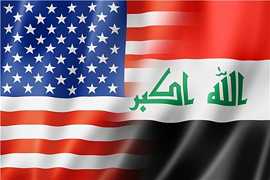 美国,伊拉克,旗帜