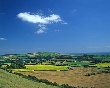 英格兰,风景,高处