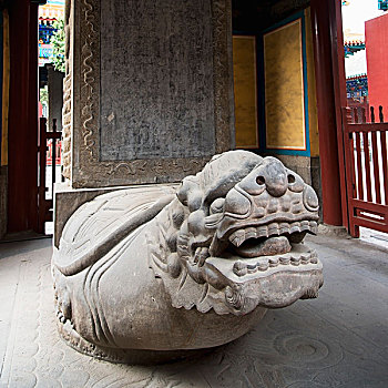 雕塑,动物造型,孔子,庙宇,北京,中国