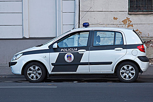 警察,警车,里加,拉脱维亚,欧洲