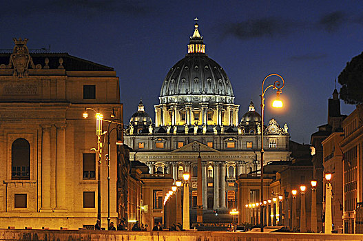 大教堂,黄昏,梵蒂冈,意大利