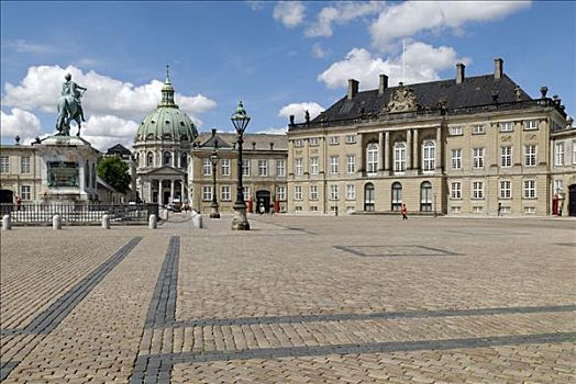 皇家,城堡,大理石,教堂,哥本哈根,丹麦,斯堪的纳维亚,欧洲