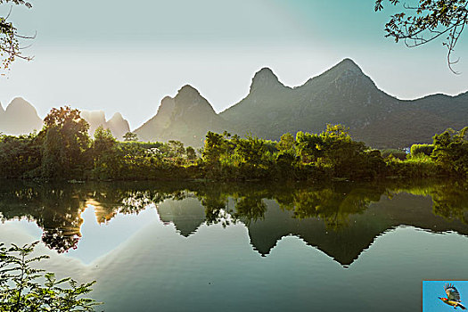 夕阳下的桂林美景