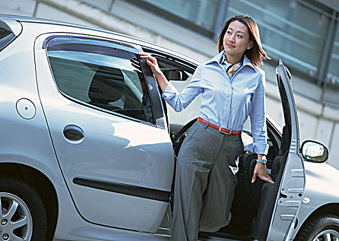 職業女性,下車,汽車