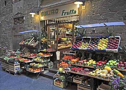 水果店,佛罗伦萨,托斯卡纳,意大利,欧洲