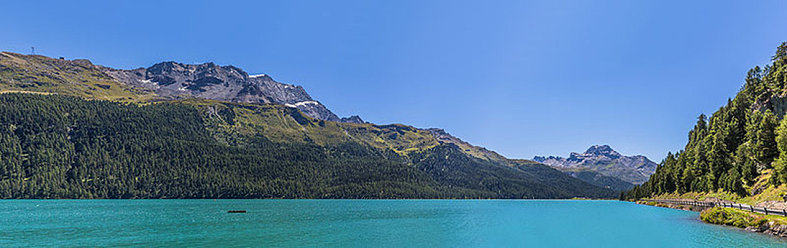 湖,全景,恩格达恩,区域,瑞士,欧洲