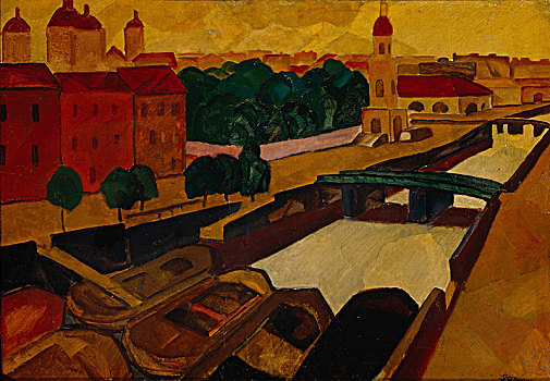 运河,圣彼得堡,20年代,艺术家