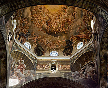 意大利,壁画,球形,天花板,上方,圣坛,大教堂