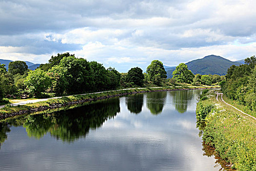 运河,靠近,湖