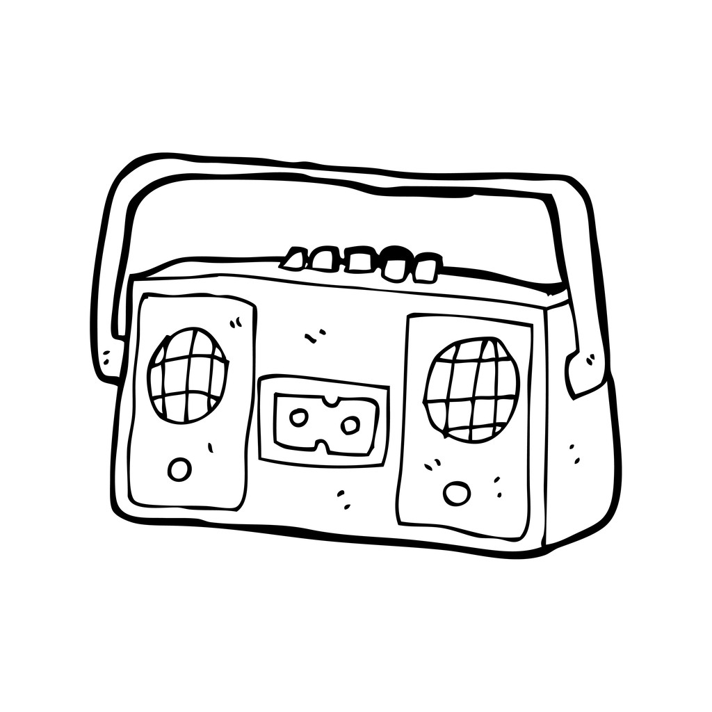 老式收音机 简笔画图片