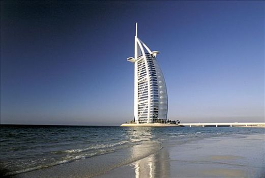 阿联酋,迪拜,帆船酒店,酒店,海滩