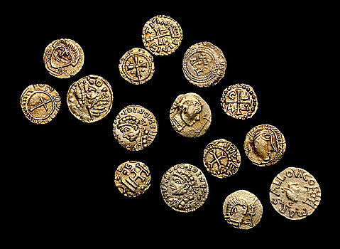 盎格鲁撒克逊人,硬币,积累,七世纪,艺术家,未知