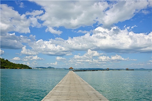 木码头,海湾,泰国