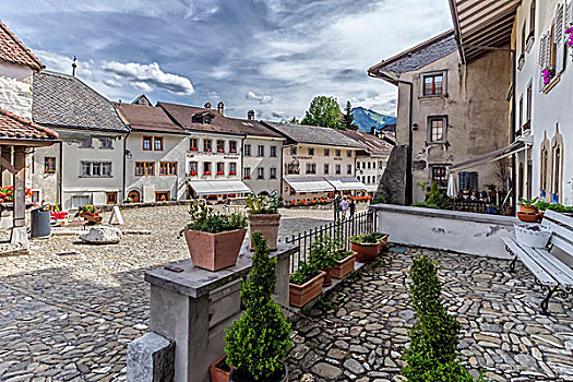 街道,乡村,弗里堡,瑞士