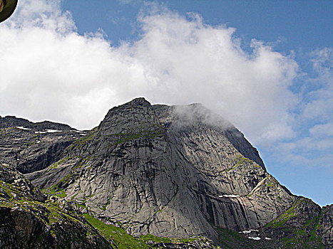 崎岖,山,云,挪威
