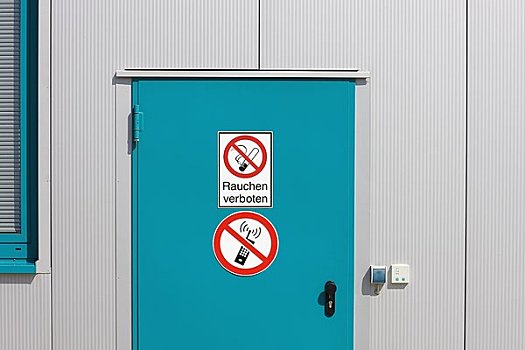 禁止吸烟,手机,标识,门