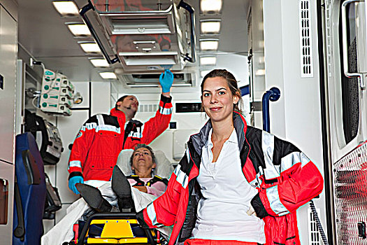 救护车,团队,病人