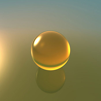 玻璃,黄色,球